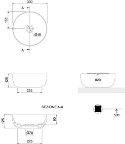 Scarabeo Glam 1808 33x33 - Επιτραπέζιος νιπτήρας