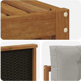 vidaXL Σειρά Καναπέ Εξωτερικού με μαξιλάρι 9 pcs