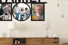 Intra απο ξύλο plywood  Χρώμα wenge 3mm-4mm πάχος - Οικογενειακή κορνίζα με σετ 3 φωτογραφιών Δίασταση 20x25 cm INTRAFABR-110382407