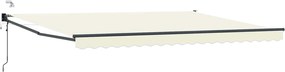 vidaXL Ηλεκτρικό Αναδιπλούμενο Σκίαστρο Κρεμ 4,5 x 3 μ
