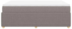 vidaXL Κρεβάτι Boxspring με Στρώμα Taupe 160x200 εκ. Υφασμάτινο