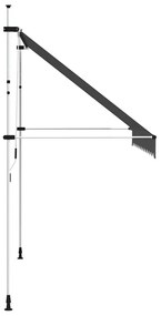 vidaXL Τέντα Συρόμενη Χειροκίνητη Ανθρακί 300 εκ.