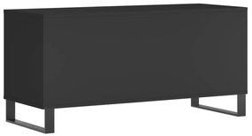 vidaXL Έπιπλο Δίσκων Μαύρο 100 x 38 x 48 εκ. από Επεξεργασμένο Ξύλο
