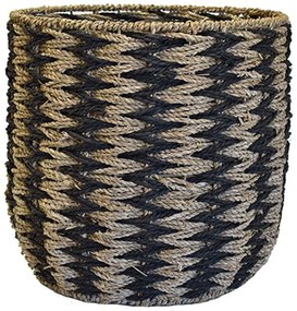 Κασπώ - Καλάθι Rush 00.06.67327 35x35cm Natural-Black Mat