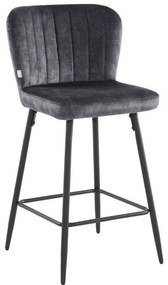 Σκαμπό Bar 380-223-017 51x54x94cm Anthracite