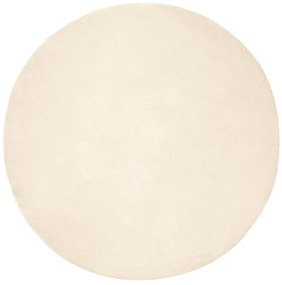 vidaXL Χαλιά Ψεύτικου Κουνελιού Olite Κρεμ Ø 160 εκ. Πολυεστέρας