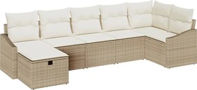 vidaXL Σετ Καναπέ με μαξιλάρι 7 pcs συνθετικό ρατάν