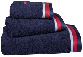 Σετ Πετσέτες 3τμχ Βαμβακερές Essential 3063 Navy Blue Greenwich Polo Club