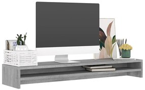 vidaXL Βάση Οθόνης Γκρι Sonoma 100x24x13 εκ. από Επεξεργασμένο Ξύλο