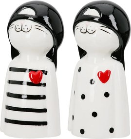 Figure Cat Porcelain White 2 Assorted 6X5X12Cm 6X5X12Cm