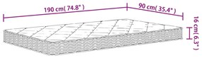 Στρώμα Αφρού Medium Soft 90x190 εκ. Μονό - Λευκό