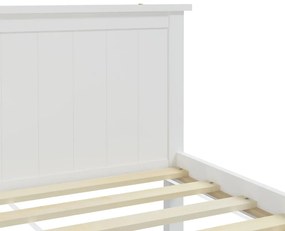 vidaXL Πλαίσιο Κρεβατιού Λευκό 180 x 200 εκ. από Μασίφ Ξύλο Πεύκου