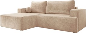 Γωνιακός καναπές Mivo-Beige-Αριστερή