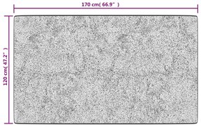 vidaXL Χαλί Πλενόμενο Αντιολισθητικό Μαύρο και Λευκό 120 x 170 εκ.