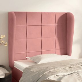 Κεφαλάρι με Πτερύγια Ροζ 83x23x118/128 εκ. Βελούδινο 3117991