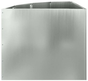 vidaXL Γωνιακό Ροδόδεντρο Ασημί 60 x 60 x 50 εκ Γαλβανισμένος χάλυβας