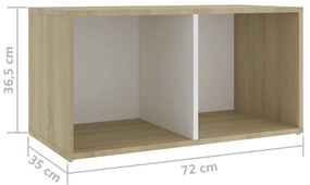 ΈΠΙΠΛΑ ΤΗΛΕΟΡΑΣΗΣ 4 ΤΕΜ ΛΕΥΚΑ/SONOMA ΔΡΥΣ 72X35X36,5 ΕΚ ΜΟΡΙΟΣ. 3079975