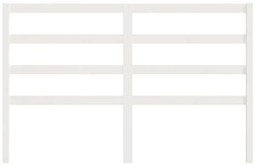 vidaXL Κεφαλάρι Κρεβατιού Λευκό 126 x 4 x 100 εκ. Μασίφ Ξύλο Πεύκου