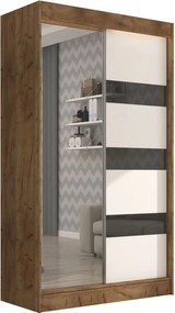 Ντουλάπα Bissom 120 συρόμενη-Fusiko-Leuko-Mauro