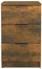 vidaXL Κομοδίνα 2 τεμ. Καπνιστή Δρυς 40 x 36 x 65 εκ.