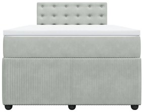 ΚΡΕΒΑΤΙ BOXSPRING ΜΕ ΣΤΡΩΜΑ ΑΝΟΙΧΤΟ ΓΚΡΙ 120X190 ΕΚ. ΒΕΛΟΥΔΙΝΟ 3287698