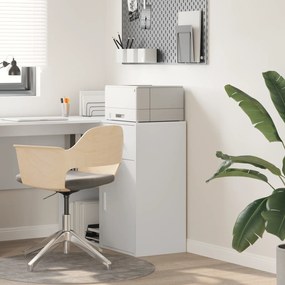 vidaXL Λευκή Ντουλάπα Αποθήκευσης Λευκό MDF Συμπαγής Αποθήκευση