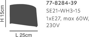 Απλίκα Τοίχου Homelighting Seraph 77-8284 White