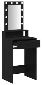 vidaXL Τραπέζι περιποίησης Μαύρο 50 x 41 x 140 εκ. Επεξεργασμένο ξύλο