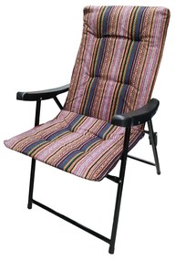 Πτυσσόμενη καρέκλα camping - 1297-50 - 100014 - Pink/Beige