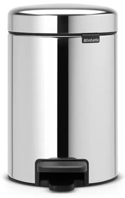 Brabantia 648997 Κάδος με πεντάλ 3L, Brilliant Steel