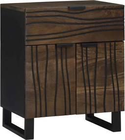 vidaXL Κομοδίνο Καρυδιά 50 x 33 x 60 εκ Επεξεργασμένο Ξύλο