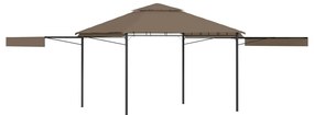 vidaXL Κιόσκι με 2 Επεκτεινόμενες Οροφές Taupe 3x3x2,75 μ. 180 γρ/μ²