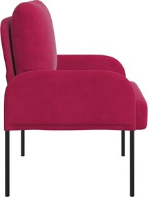 vidaXL Καναπέδες με μαξιλάρι 55cm Κόκκινο Κόντρα πλακέ