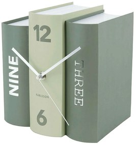 Ρολόι Επιτραπέζιο KA5756GR Book Green Karlsson Χαρτί
