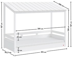 Παιδικό κρεβάτι με οροφή Montes White MW-1302-1308-1011 Cilek