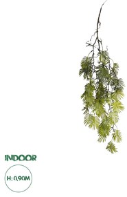 GloboStar® Artificial Garden HANGING FERN 20614 Τεχνητό Διακοσμητικό Κρεμαστό Φυτό Φτέρη Μ30 x Π10 x Υ90cm