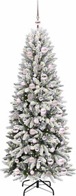 vidaXL Τεχνητό Χριστουγεννιάτικο Δέντρο με 300 LED Λευκό 180 cm