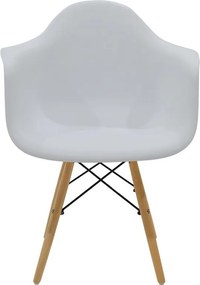 Καρέκλα - Πολυθρόνα Julita PP λευκό-φυσικό πόδι 62x60x78.5 εκ.