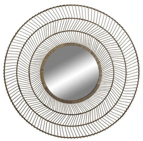 Τοίχο καθρέφτη Home ESPRIT Φυσικό Τροπικό 110 x 2,5 x 110 cm