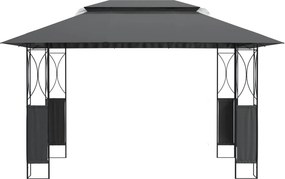 vidaXL Κιόσκι με Οροφή Ανθρακί 400 x 300 x 270 εκ. από Ατσάλι