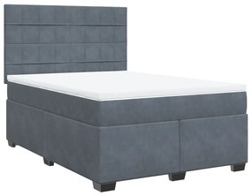 ΚΡΕΒΑΤΙ BOXSPRING ΜΕ ΣΤΡΩΜΑ ΣΚΟΥΡΟ ΓΚΡΙ 160X200 ΕΚ. ΒΕΛΟΥΔΙΝΟ 3290955