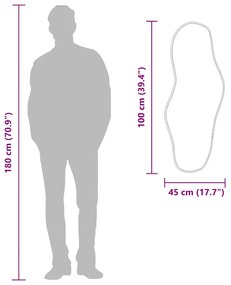 vidaXL Καθρέφτης Τοίχου Χρυσός 100 x 45 εκ.