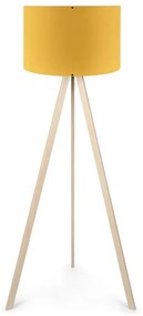 Megapap Φωτιστικό Δαπέδου Rosling Mdf/Ύφασμα Pvc Φυσικό/Κροκί 38x21x140εκ.