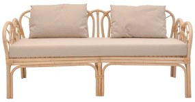 Σαλόνι Ytrone-Siderty pakoworld σετ 2τεμ rattan σε φυσική απόχρωση