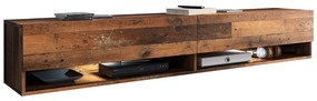 Τραπέζι Tv Sarasota 119, Παλαιωμένο χρώμα ξύλου, Ο αριθμός των θυρών: 2, 180x30x33cm, 31 kg | Epipla1.gr