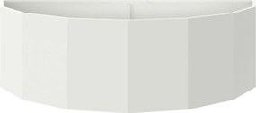 vidaXL Γλάστρα Λευκό 120 x 60 x 35 cm Ατσάλι