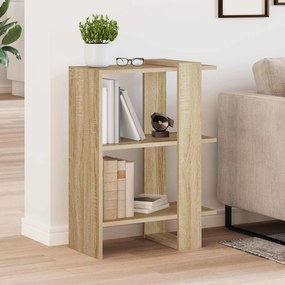 vidaXL Ράφι Βιβλίων Δρύς Sonoma 52 x 25 x 71,5 εκ Επεξεργασμένο ξύλο