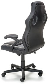 ΚΑΡΕΚΛΑ ΓΡΑΦΕΙΟΥ / GAMER CAIN ΜΑΥΡΟ / ΓΚΡΙ 62x63x108-117cm