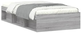 vidaXL Πλαίσιο Κρεβατιού Γκρι Sonoma 90 x 190 εκ.