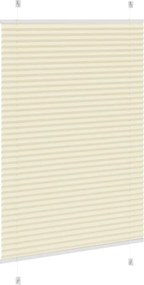 vidaXL Πλισέ περσίδα Κρέμα 85x100 cm Πλάτος υφάσματος 84,4 cm